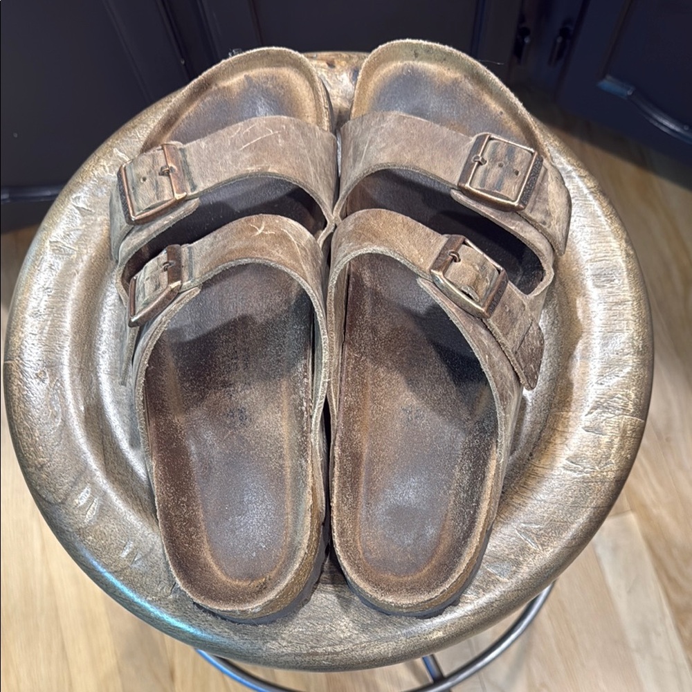 Brown Leather Birkenstocks